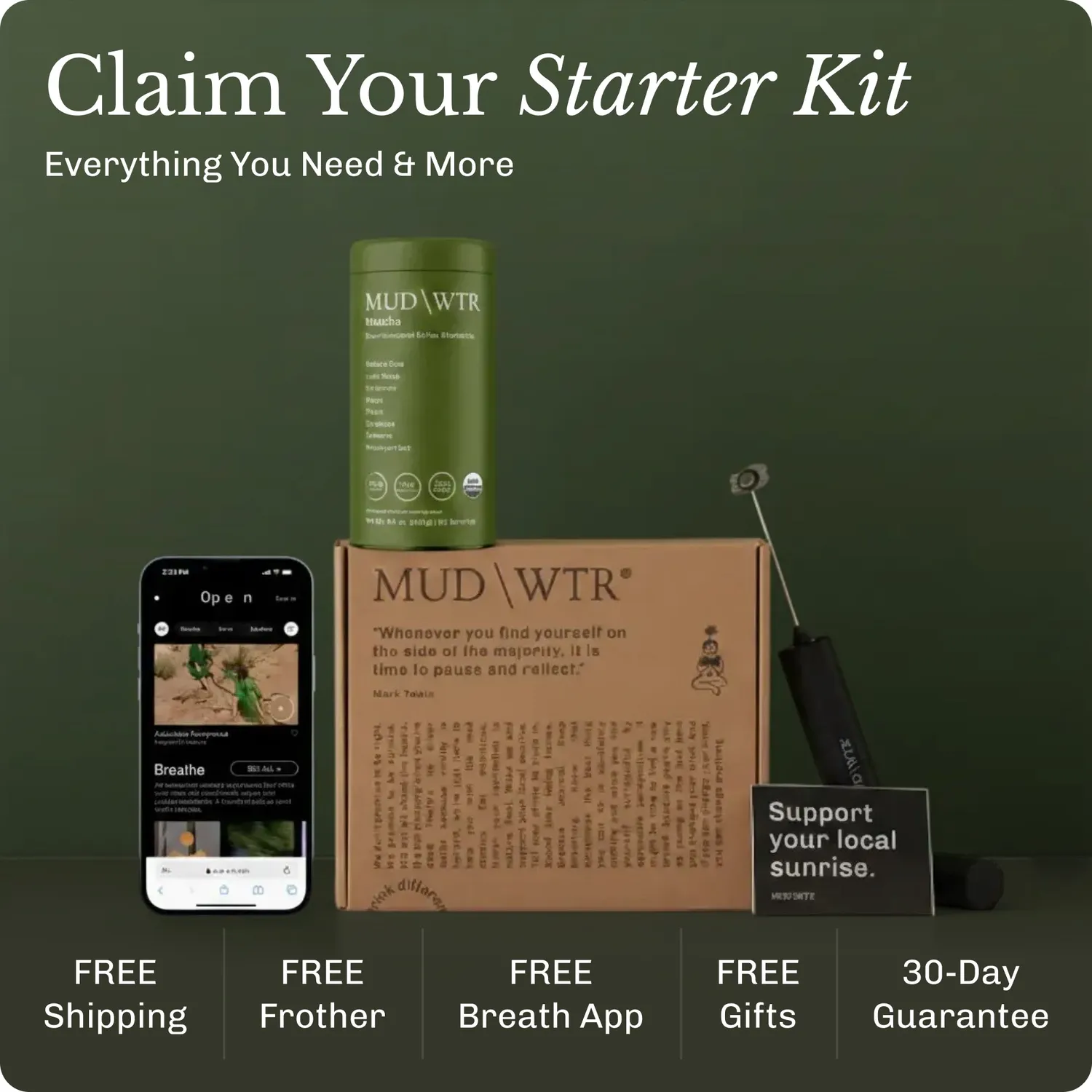 MUD\WTR Matcha Starter Kit matchajuoma 30 annosta