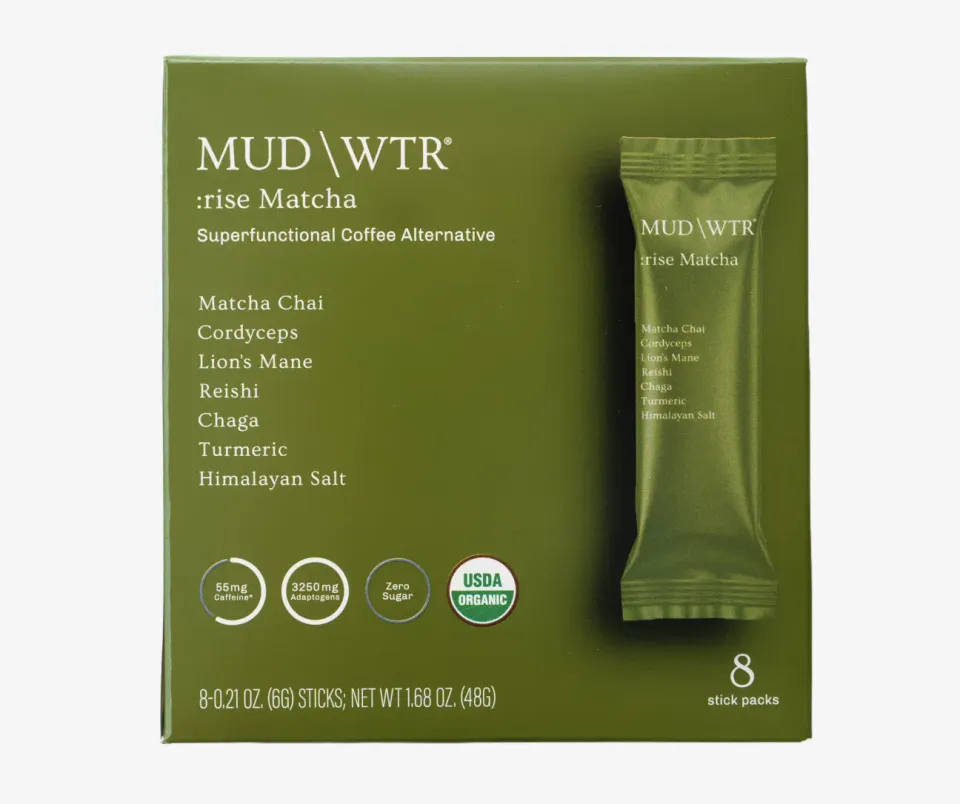 MUD\WTR Matcha Stick Packs matcha-annospussit, mukaan otettava