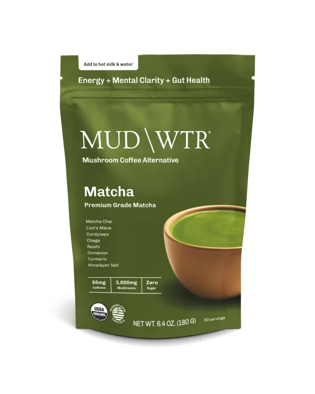 MUD\WTR Matcha juomajauhe täyttöpussi 30 annosta