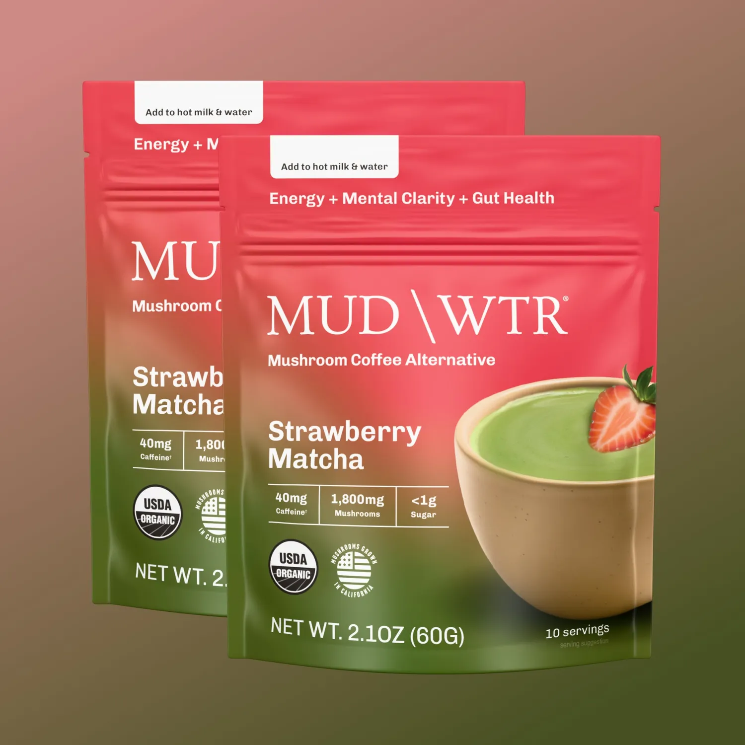 MUD\WTR Strawberry Matcha matchajuoma mansikka
