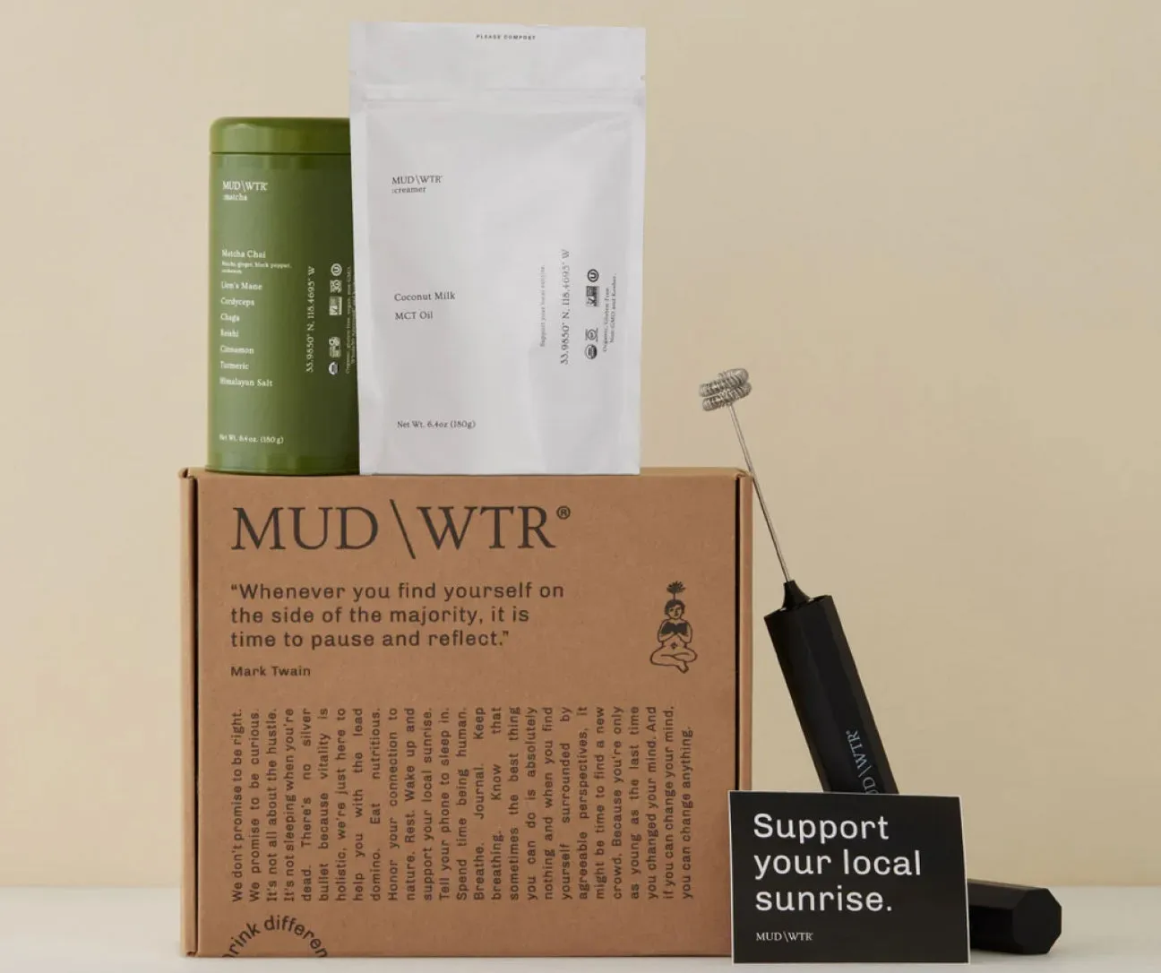 MUD\WTR Matcha Latte aloituspakkaus 30 annosta kermainen