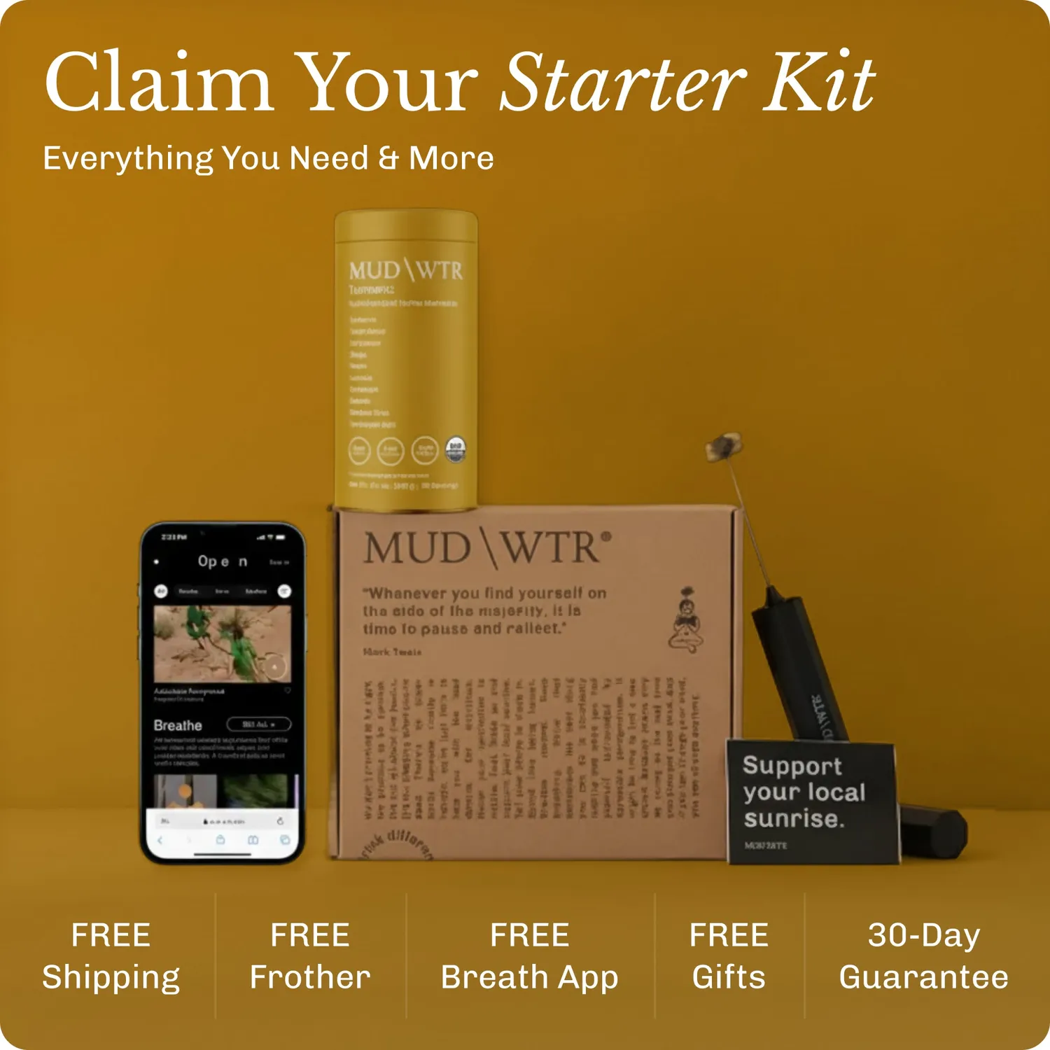 MUD\WTR Turmeric Starter Kit kurkumajuoma aloituspakkaus 30 annosta