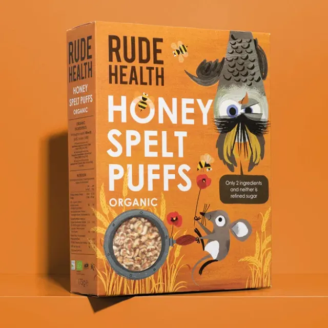 Rude Health Honey Spelt Puffs muro luomu